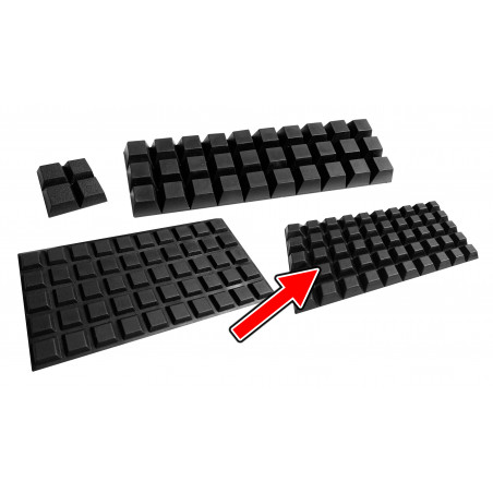 Set of 100 door buffers (12.7x12.7x6 mm, black, trapezoid) Set of 100 door buffers (12.7x12.7x6 mm, black, trapezoid)
