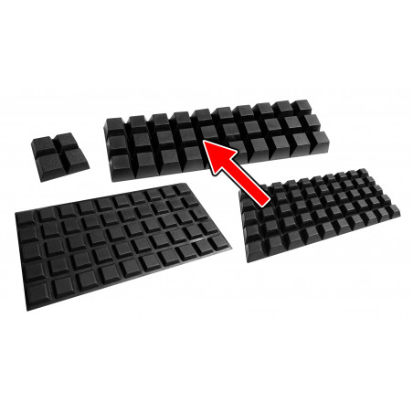 Set van 100 stootdopjes (20x20x14 mm, zwart, trapezium) Set van 100 stootdopjes (20x20x14 mm, zwart, trapezium)