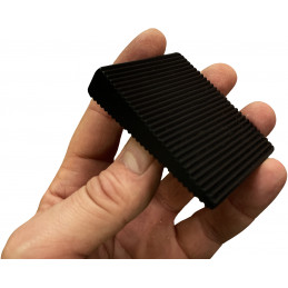 Wig deurstopper (PVC, zwart, 5x16x60x70 mm, laag model)