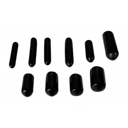 Set van 50 flexibele hulzen (omdop, huls, rond, 2.0 mm, zwart)